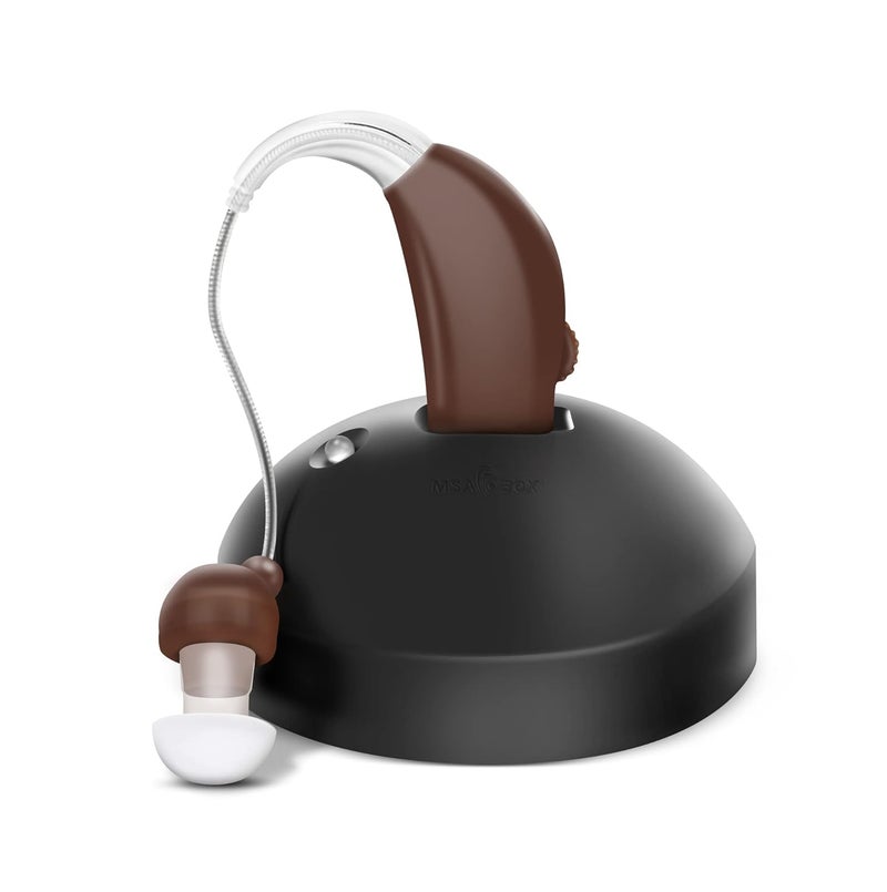 MSA 30X MSA PRO Sound Amplifier, Amplifies Sound by 30 Times, Up to 20 Hours Continuous Use, Lightweight, Nearly Invisible, Adjustable Volume, Fast Charging, Dark Brown, 1ct - Image 3